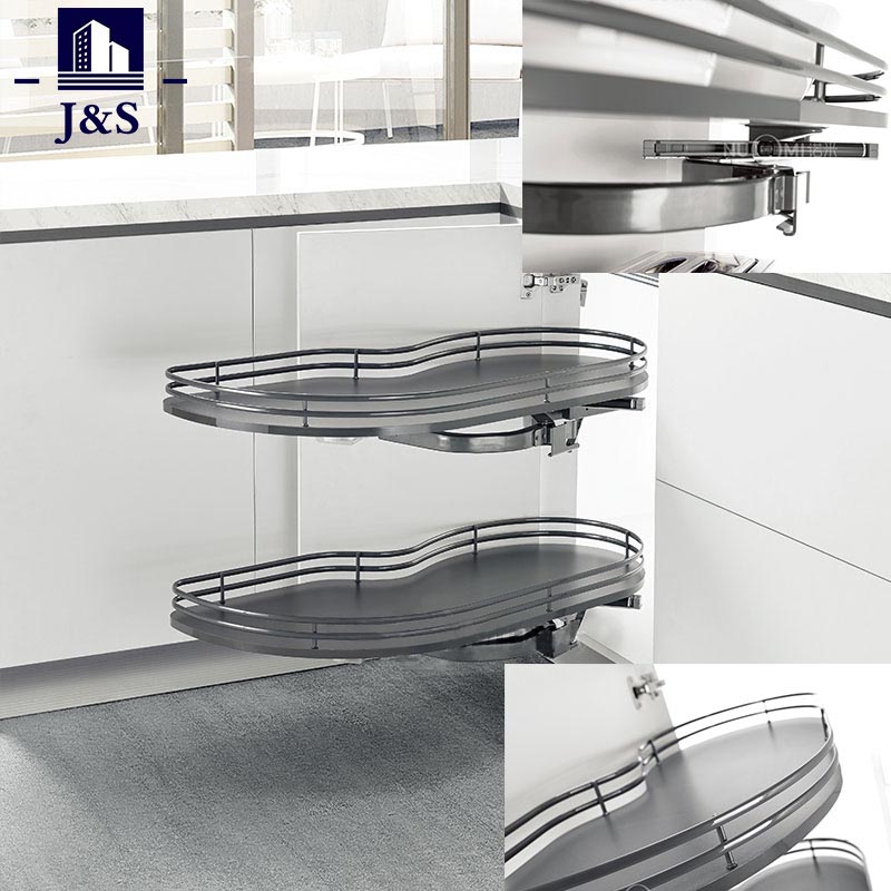 Волшебные угловые корзины вращающегося кухонного шкафа меняют представление об эффективности кухни небольшого помещения?